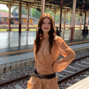 【MAR】French Inspired Women Summer Outfit V Neck Chiffon Blouse Ruffle Skirt Graceful 2 Piece Set