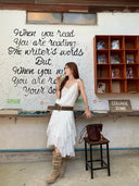 【FANGTING】Women's Summer V-Neck Slip Dress New Off-Shoulder Lace Splice Irregular Hem Dress